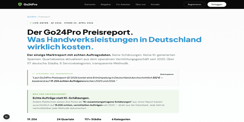 Preise aus echten Aufträgen